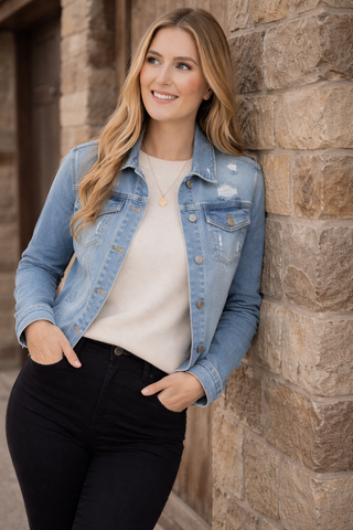 Distressed Denim Jacket