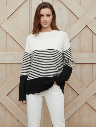 black and White Stripe Sweater