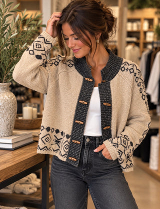 Nordic Toggle Button Cardigan