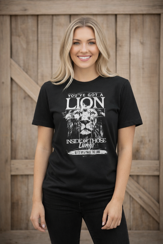 Lion Christian Graphic Tee