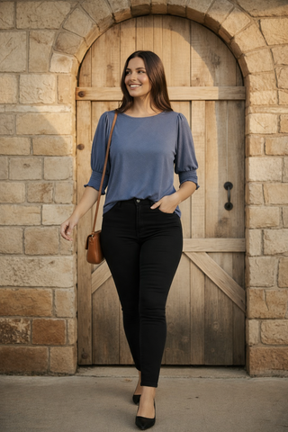 Loose Fit Round Neck Long T-Shirt