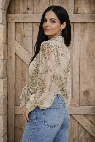 Olive Botanical Kimono