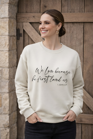 We Love Because Graphic Sweatshirt