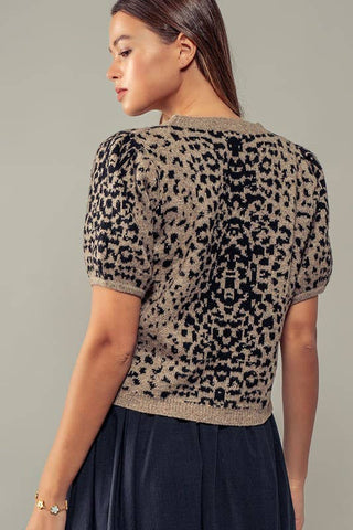 Leopard Knit Sweater