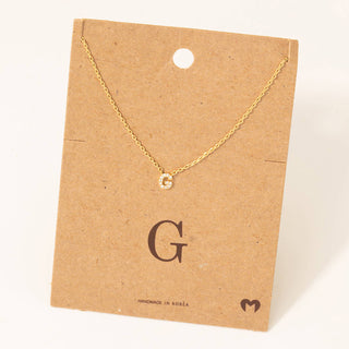 Mini Initial G Necklace: G