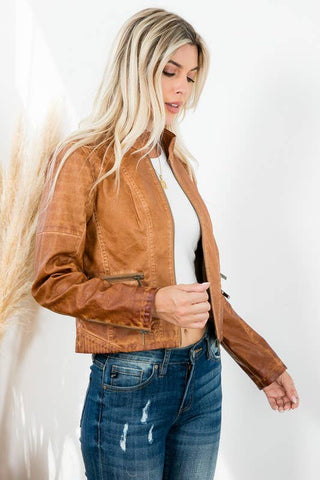 Tobacco Leather Jacket