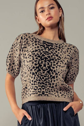 Leopard Knit Sweater