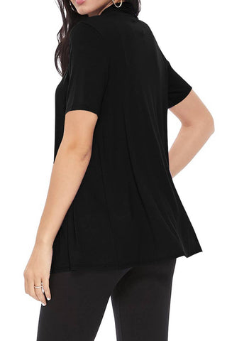 Black Short Sleeve Cardigan