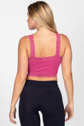 Seamless Laced Cami Bralette (New Spring/Summer Colors): One Size Regular / Black