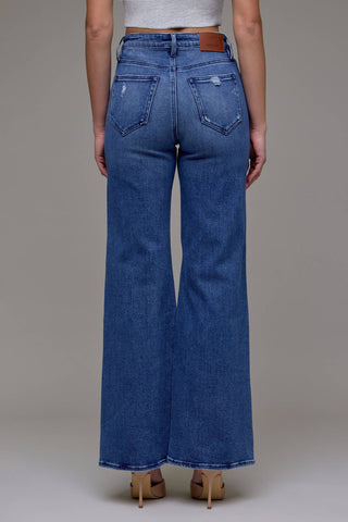 Dark Wash High Rise Comfort Flare