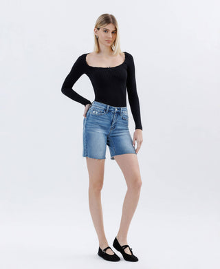 High Rise Bermuda Shorts
