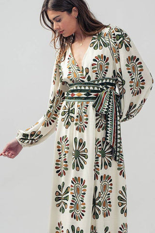 Bohemian Print Maxi Dress