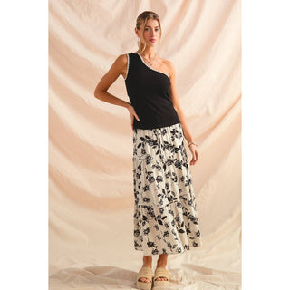 Floral Print Boho Skirt