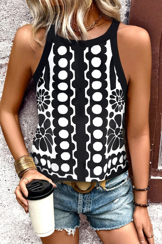 Black Abstract Top