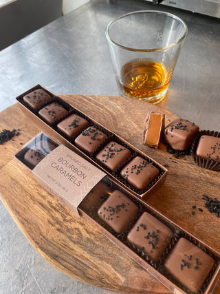 Milk Chocolate Smoked Salt Bourbon Caramels