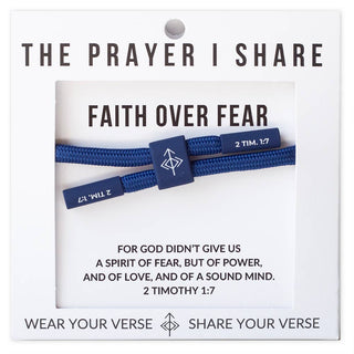 FAITH OVER FEAR Bracelet, Christian Cord Bracelet | Military