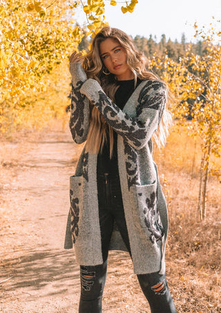 Metallic Floral Cardigan