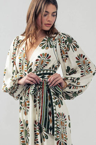 Bohemian Print Maxi Dress