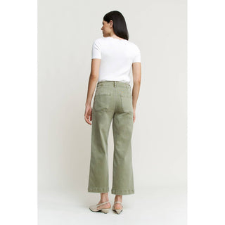 Faden Green High Waist Crop Jeans