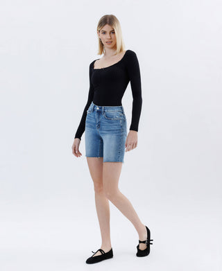 High Rise Bermuda Shorts