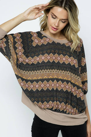 Aztec Print Top