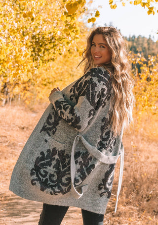 Metallic Floral Cardigan