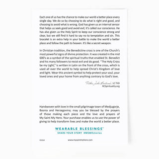 Benedictine Blessing Bracelet for Him - BK / SL