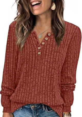 Rust Ribbed Sweater