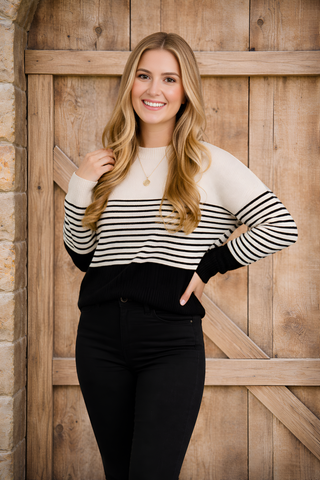 black and White Stripe Sweater
