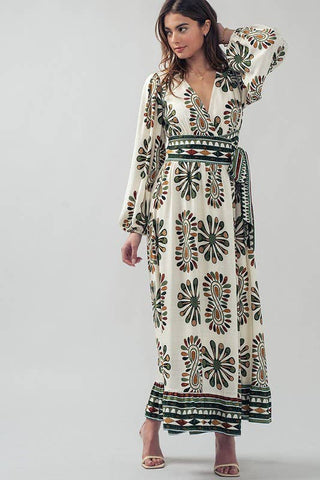 Bohemian Print Maxi Dress