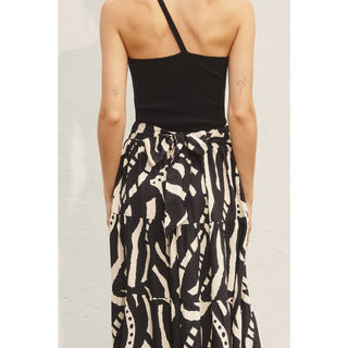 Sash Tie Tiered Skirt