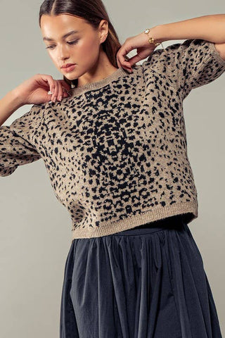 Leopard Knit Sweater