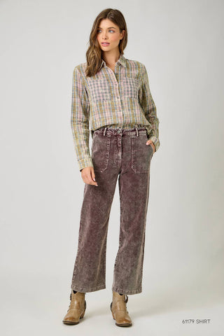 Plum Corduroy Trousers
