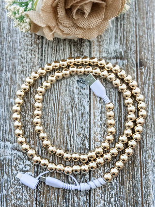 "Gold Beads" 2 in 1 Phone Charger