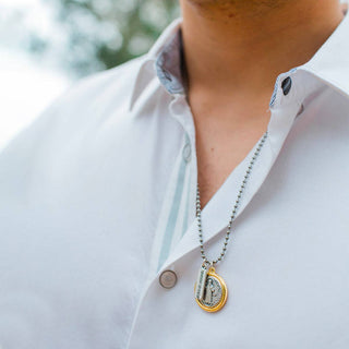 Benedictine Gold Rim Necklace