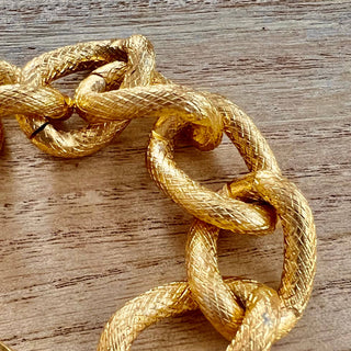 Loud Luxe- glam aluminum gold chain bracelet