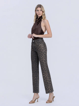 Leopard Slim Leg Jeans