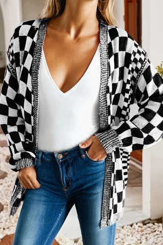 Checkered Cardigan
