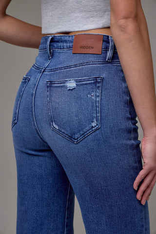 Dark Wash High Rise Comfort Flare