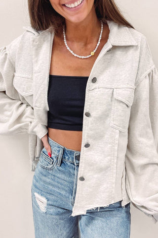 Light Grey Snap Jacket