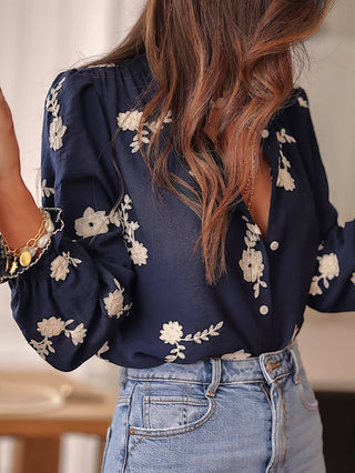 Boho Midnight Floral Blouse