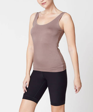 BAMBOO BASIC TANKTOP: Mocha / Small