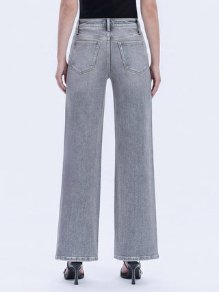 Grey Wide Leg Jeans