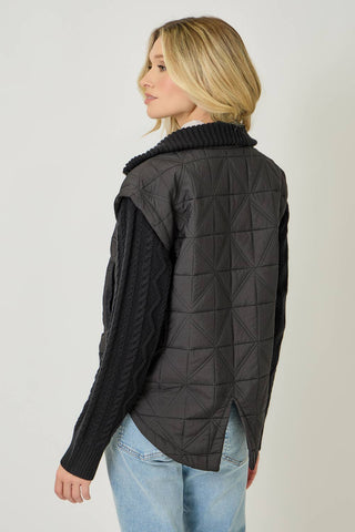 Black Mixed Media Jacket