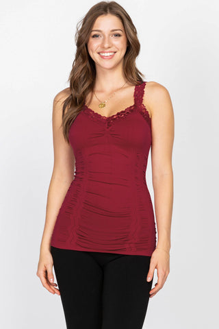 Seamless Laced Camisole Corset: Black