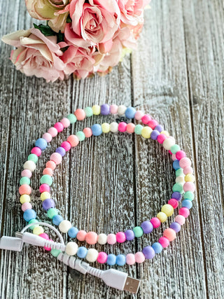 "Colorful Beads" 2 in 1 Phone Charger