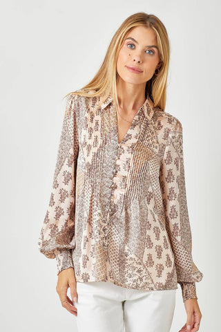Muted Print Blouse