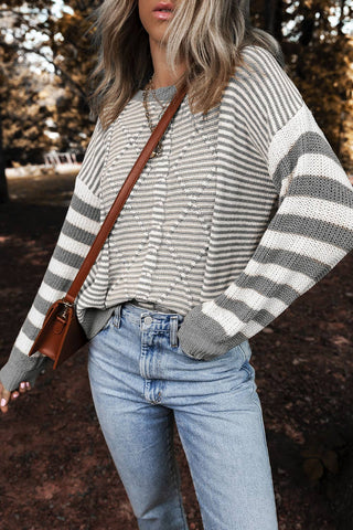 Stripe Geometric Sweater