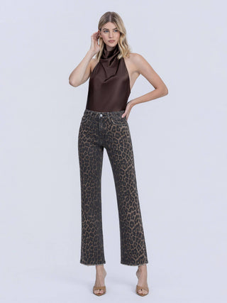 Leopard Slim Leg Jeans