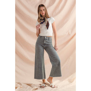 Frayed Hem Denim Pants